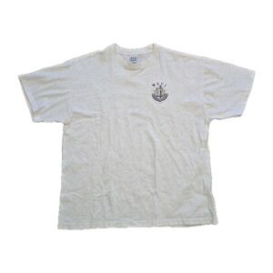 Vintage 90s Maui Sailboat Embroidered T-Shirt PSI USA‎ Made XL - Single Stitch